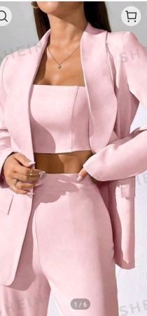 Shein Hosenanzug Set Rosa