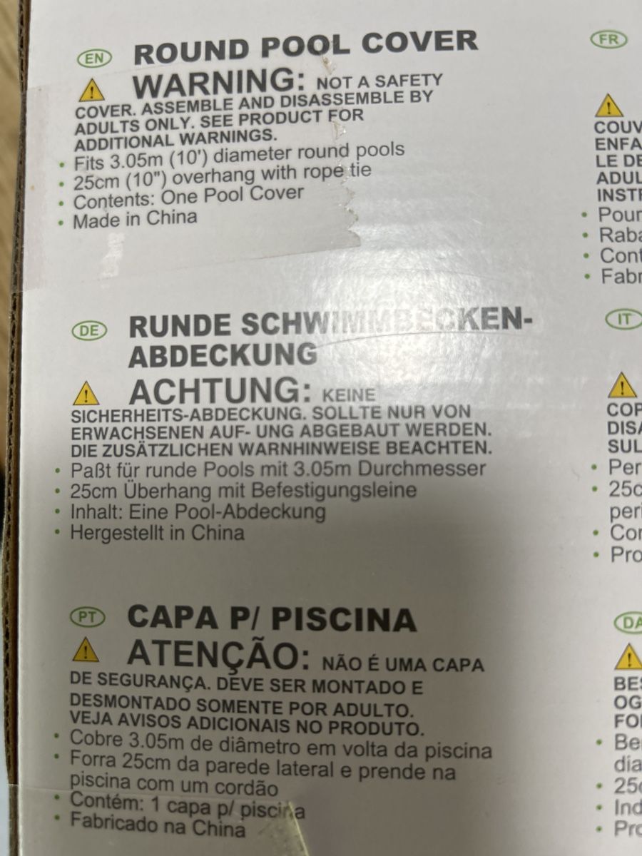 Intex Schwimmbad: Poolabdeckung Intex – Neu und originalverpackt aus Lostorf von Venice16 1