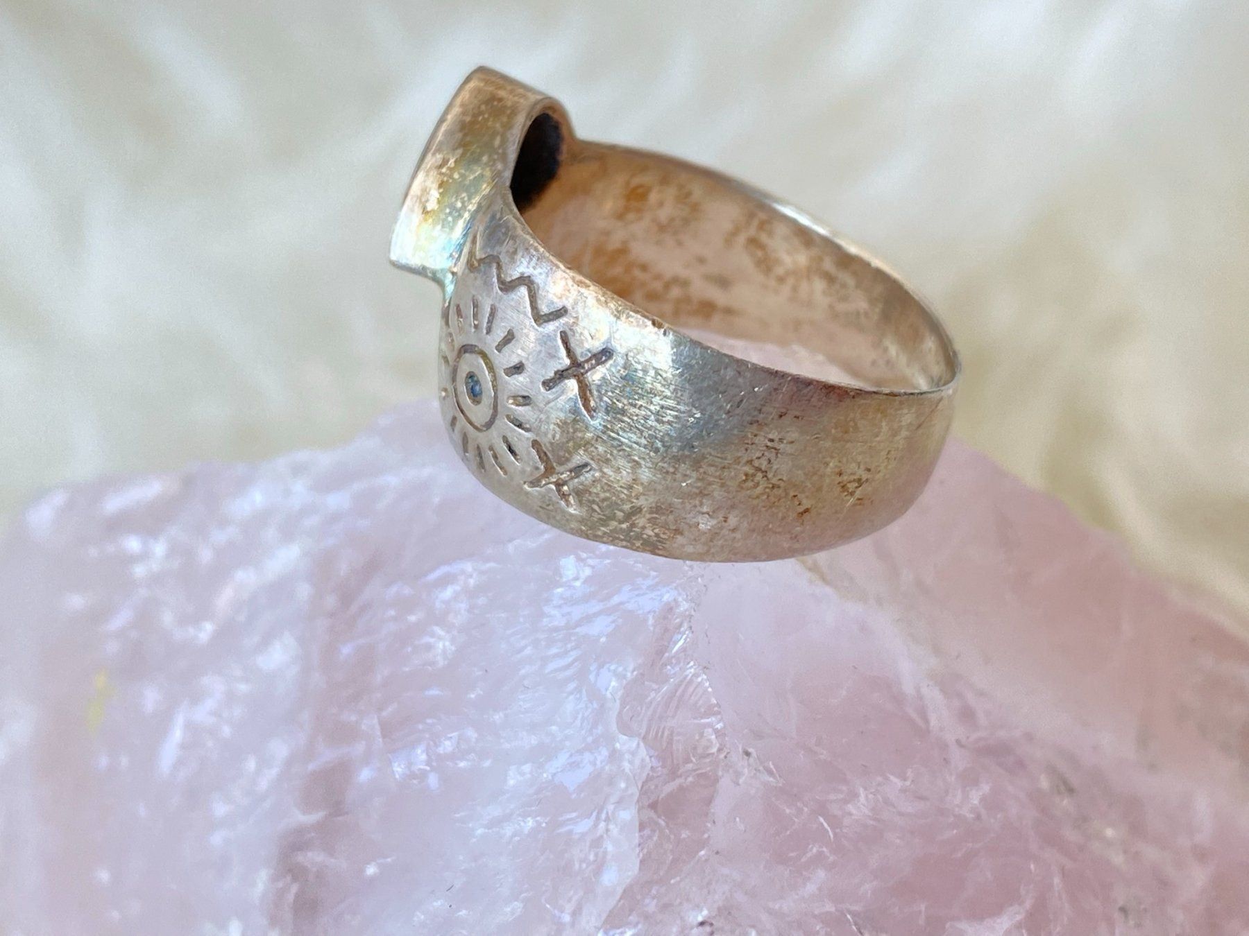 Anelli: Ring Silber 925 mit schwarzem Stein – Usato da Istighofen venduto da Ringparadies 1