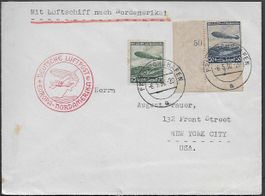 1936 ZEPPELIN-Amerikafahrt Friedrichshafen - NEW YORK ab 1.-