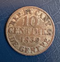 Kantonsmünze Genf, 10 Centimes 1839