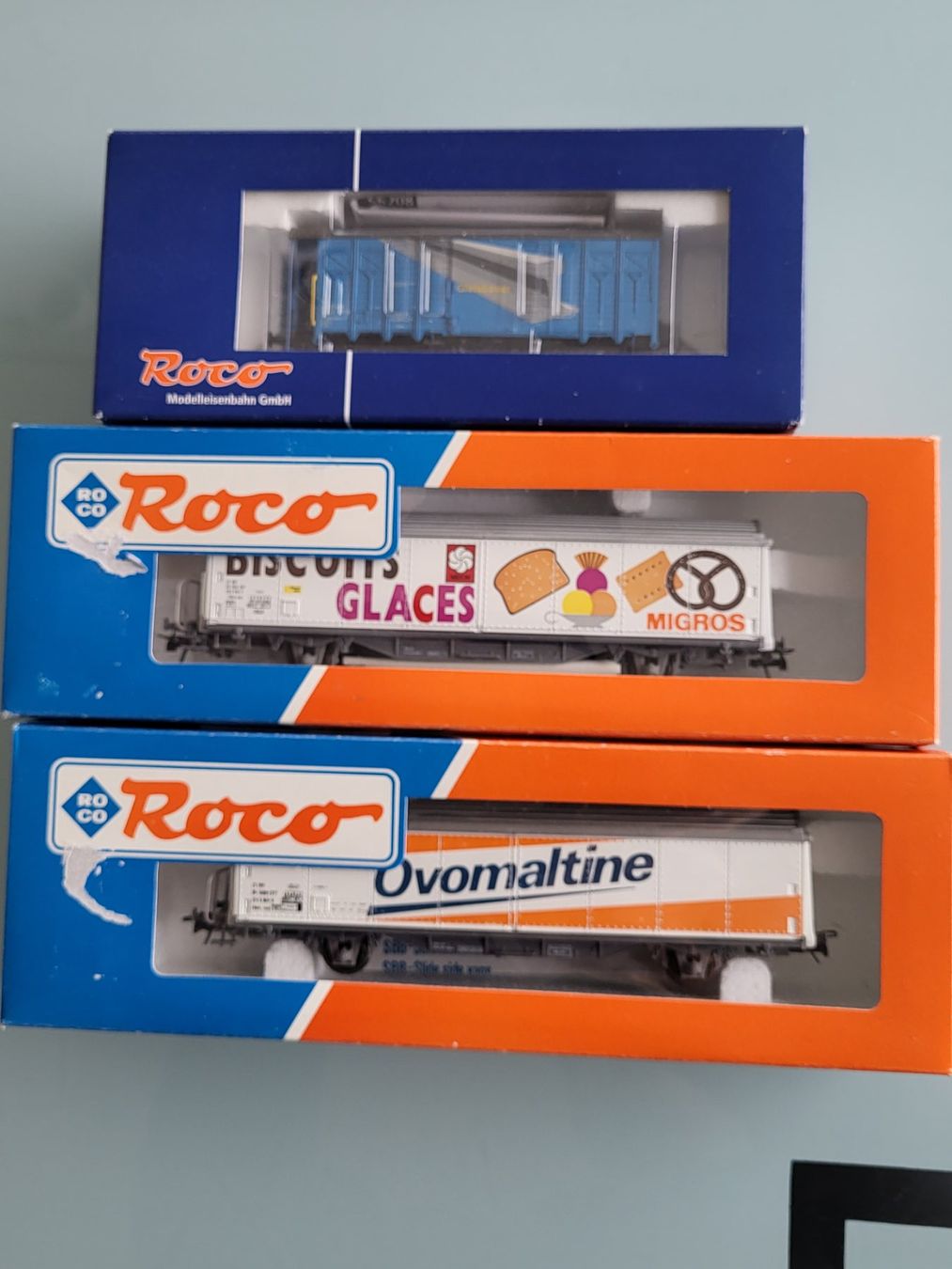 Roco Modellini di ferrovie: H0  ROCO  SBB  3 Stk. Güterwagen – Usato da Oberburg venduto da sensetal 6
