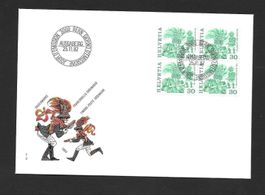 FDC Nr. 677 Viererblock Röllelibutzen ET Bern 25.11.1982