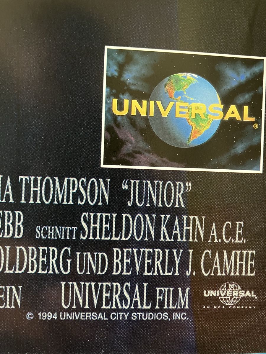 Poster & Bilder: Kinofilmposter "JUNIOR" Schwarzenegger DeVito Thompson – Neu und originalverpackt aus Lausen von Indexvision 1