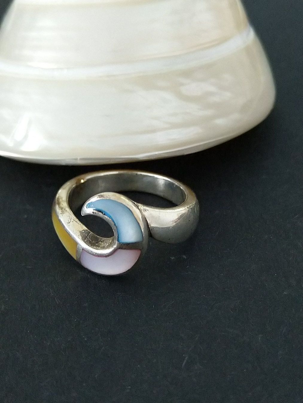 Anelli: EMAILLE RING IN 925 SILBER – Usato da Romanshorn venduto da Glitzer-Paradies 3