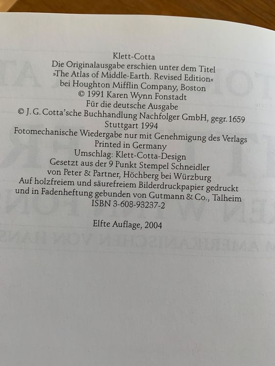Historischer Atlas von Mittelerde Kaufen auf Ricardo