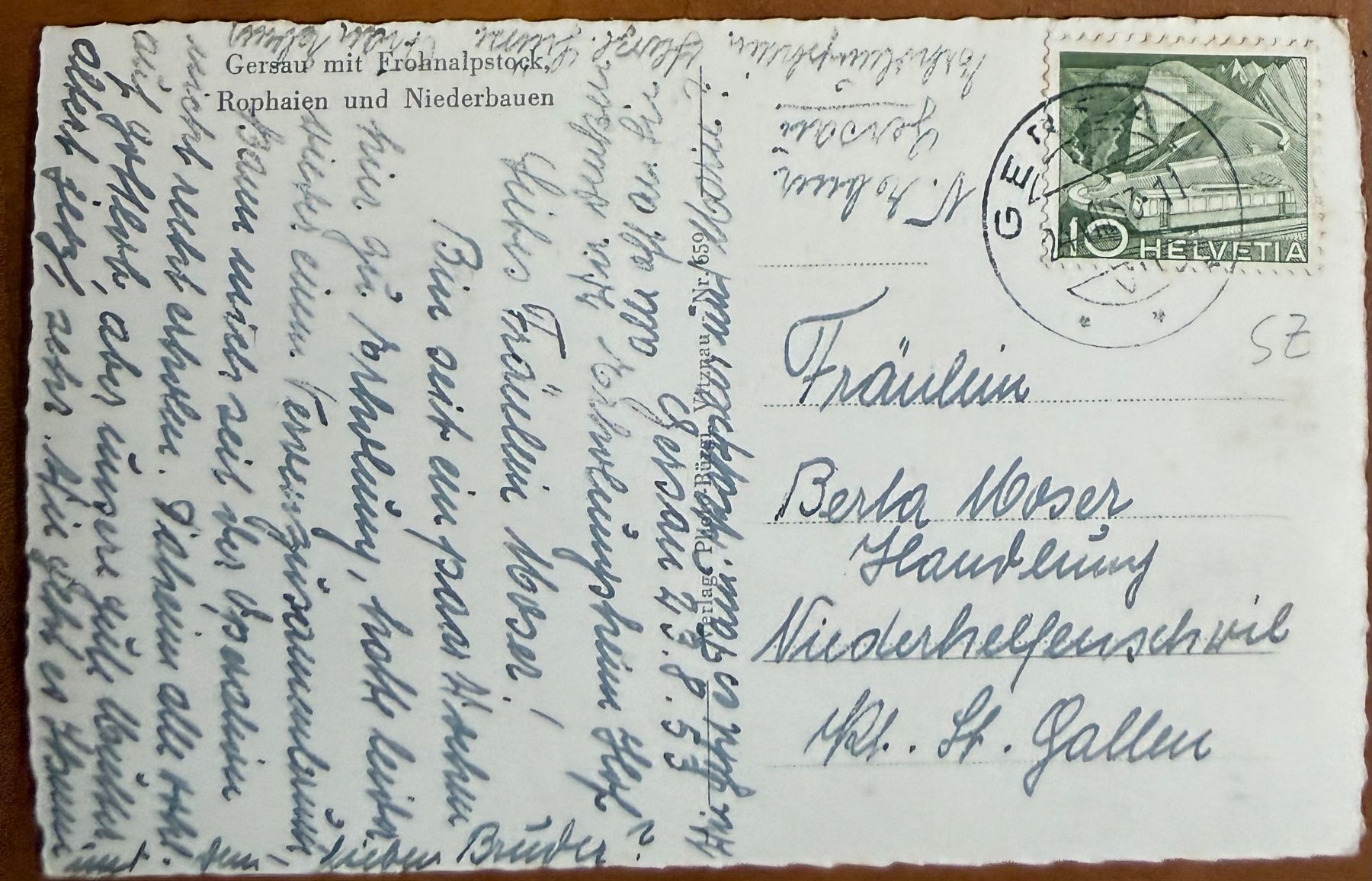 Cartes postales: Gersau - Panorama 1957 – D'occasion à Lutry par Ediego 1