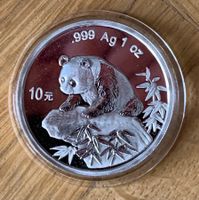 China 10 Yuan Panda Münze 1999 / 1 Unze Silber selten