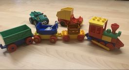 Duplo Lego Lokomotive mit Anhänger & Auto