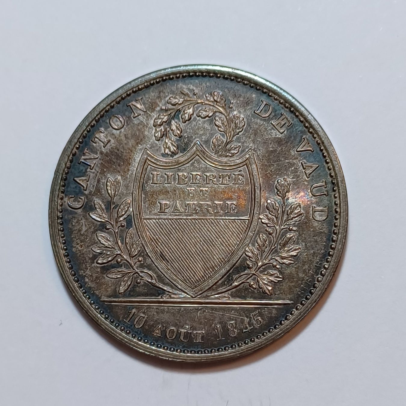Tutti le monete: 1 Franken 1845 Waadt vz – Usato da Pfäffikon ZH venduto da Schweizer_Muenzen 1