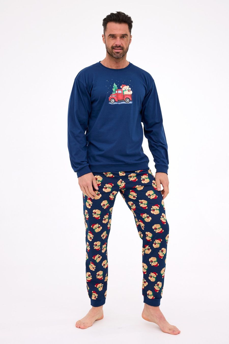 Pigiami: Herrenpyjama mit Weihnachtsmotiv – Nuovo e nell'imballaggio originale da Biel/Bienne venduto da DessousOrchideja