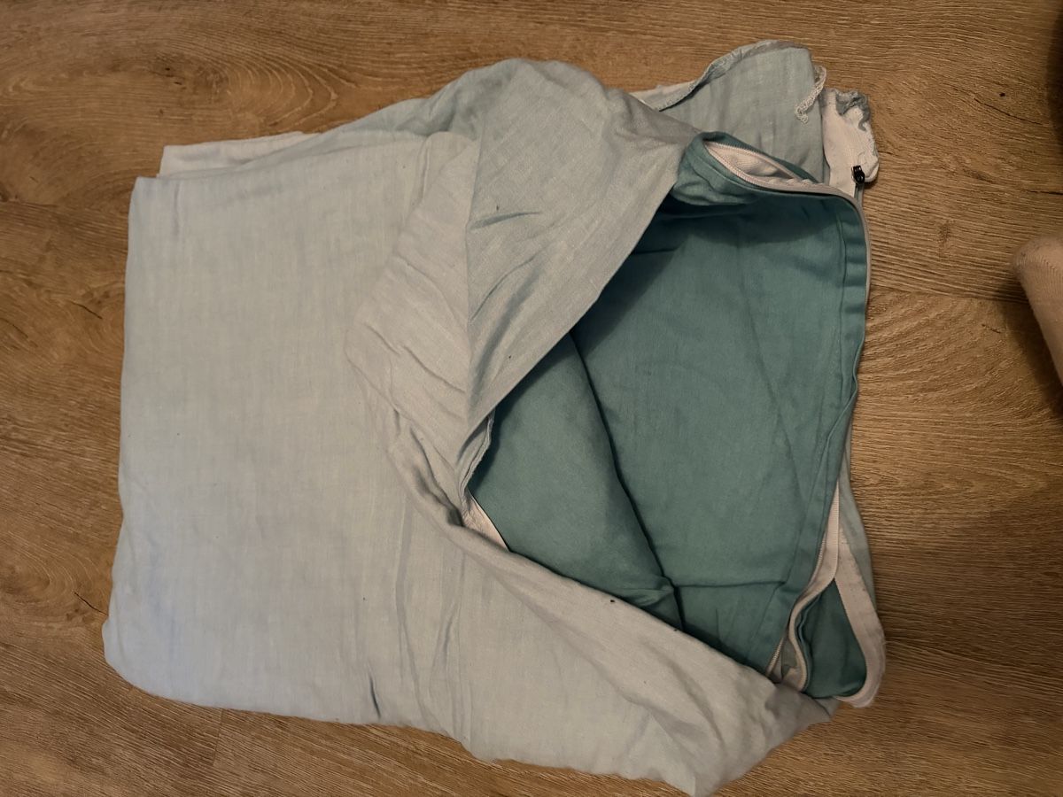 Biancheria da letto: Bettdecke Bezug Baumwolle hellblau türkis – Usato da Frenkendorf venduto da lrhggrty