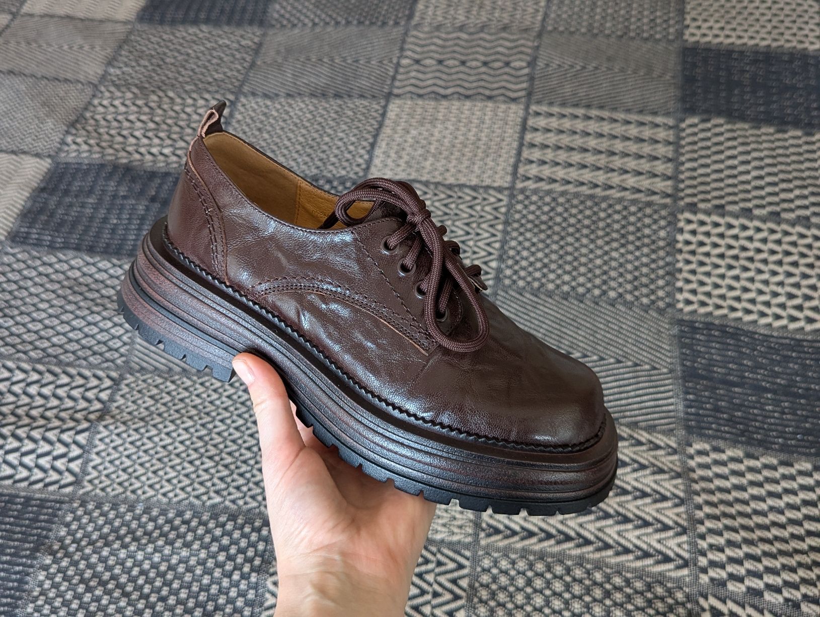 Scarpe da donna: Braune Leder Schuhe "Dwarves" 38 Größe – Nuovo (secondo la descrizione) da Therwil venduto da Simon.Jo 1