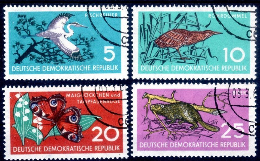 DDR 1959 NATURSCHUTZ 4 MARKEN GESTEMPELT H398 Kaufen auf Ricardo