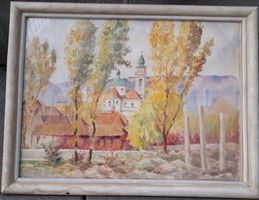 Solothurn Rötiquai Wiese Aquarell 4 H Hotel von Stegmann F.