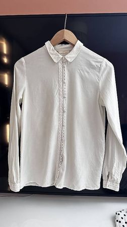 Sezane Bluse weiss, Grösse 34