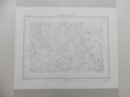 Ungefaltet Landkarte Merenschwand AG 1932 Buttwil Muri Mülau