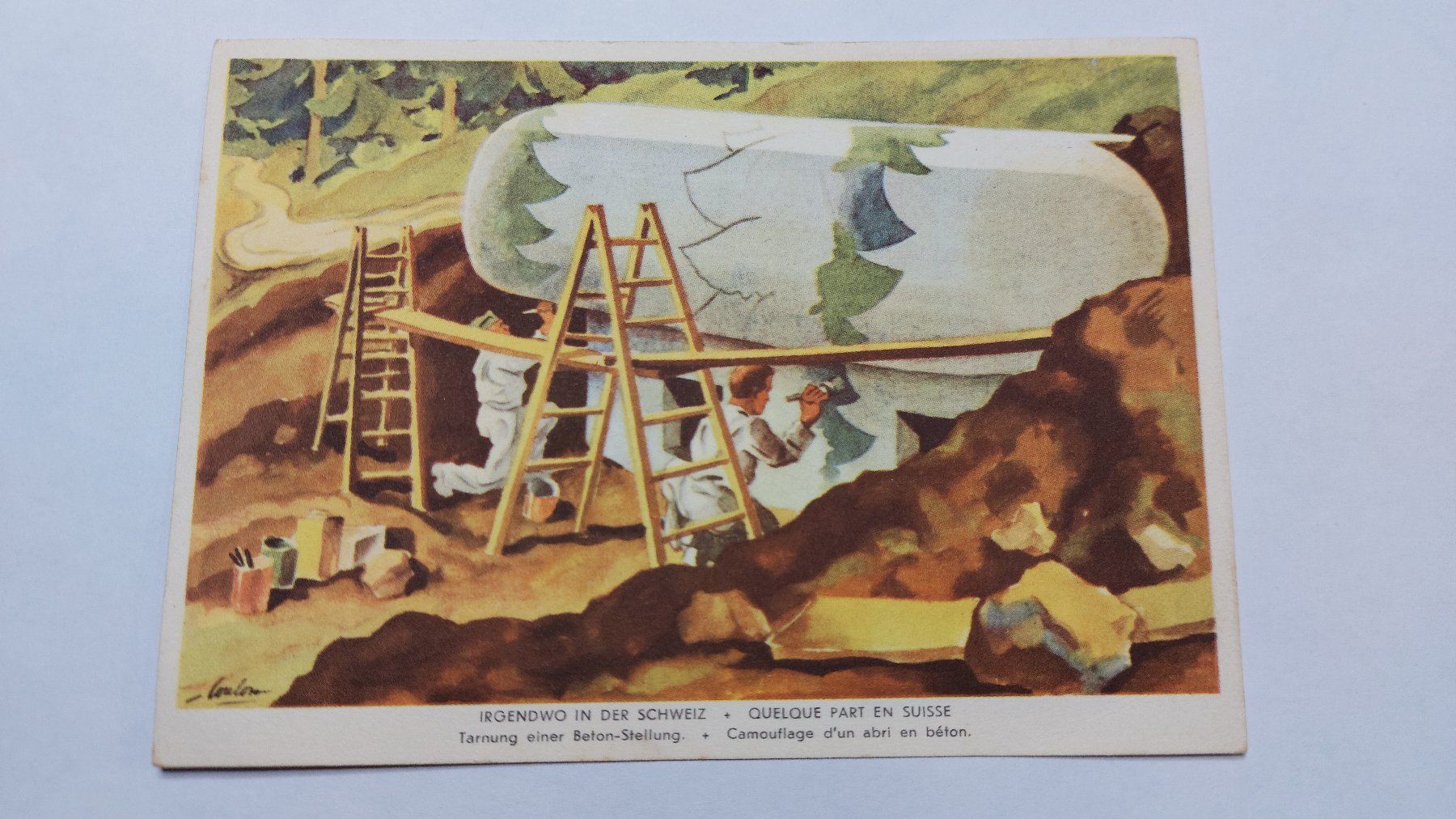 Cartoline postali: Schweizer Armee Postkarte Grenzbesetzung 1939 /40 – Nuovo (secondo la descrizione) da Dornach venduto da Lok-Service-56