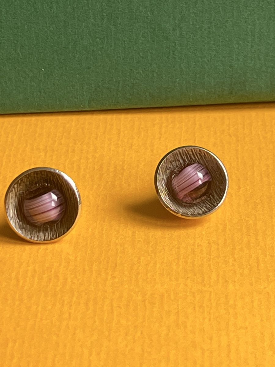 Orecchini pendenti & Orecchini a lobo: Metal & Violet Ohringe ( 1cm )  – Usato da Laufen venduto da Trendmarket 2