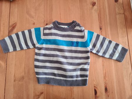 Baby-Pullover gestreift, Grösse 6M