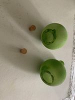 Dekorative grüne Glasflaschen mit Korken, 2 Stk.