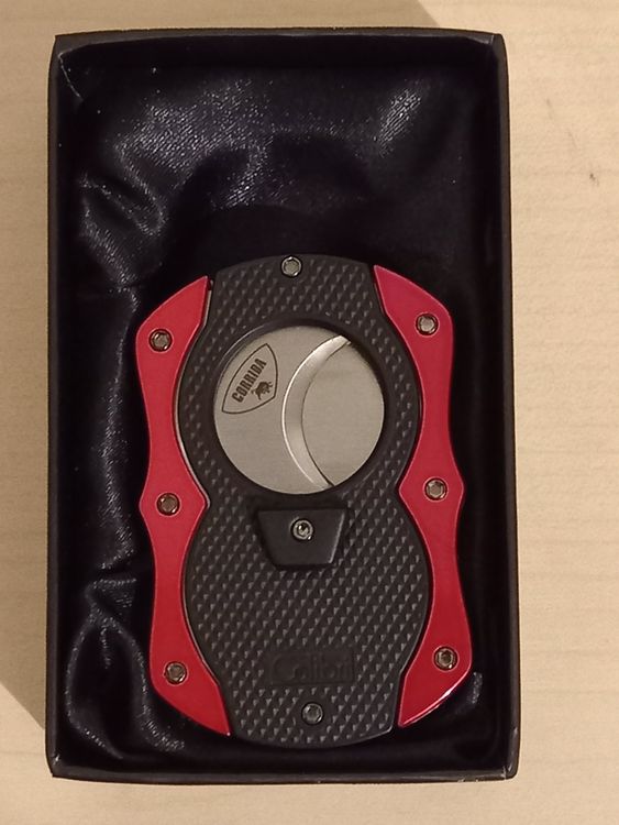 COLIBRI Julius Zigarrenfeuerzeug – Doppelflamme, Matt Schwarz/chrom, Mit Feuerstein, In Geschenkbox
