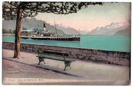 Lac Léman, SS FRANCE à Vevey, circulée 1911