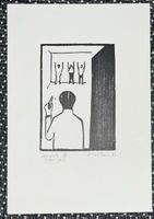 Jenseits 7, Probeabzug, handsigniert Osolin 1981  (ID B4732)
