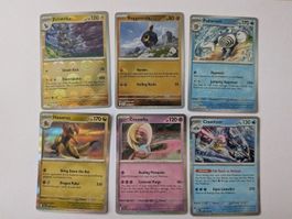 6-teiliges Set mit Holo & Reverse Holo Pokemonkarten 