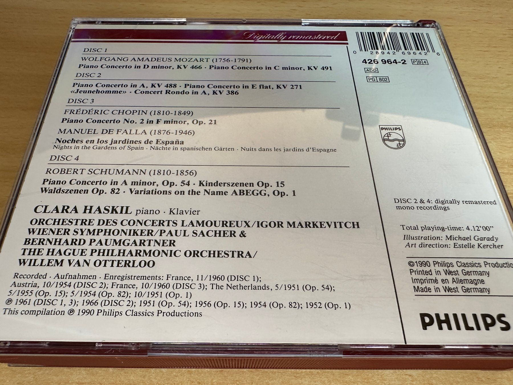CD: Clara Haskil / Chopin • Mozart • Schumann • Falla - 4 CD – Usato da Rikon im Tösstal venduto da Alpenmutz 1
