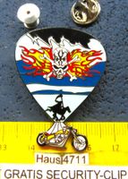 HD PIN HARLEY-DAVIDSON CHOPPER ON HOT-AIR-BALLON ENAMEL TOP
