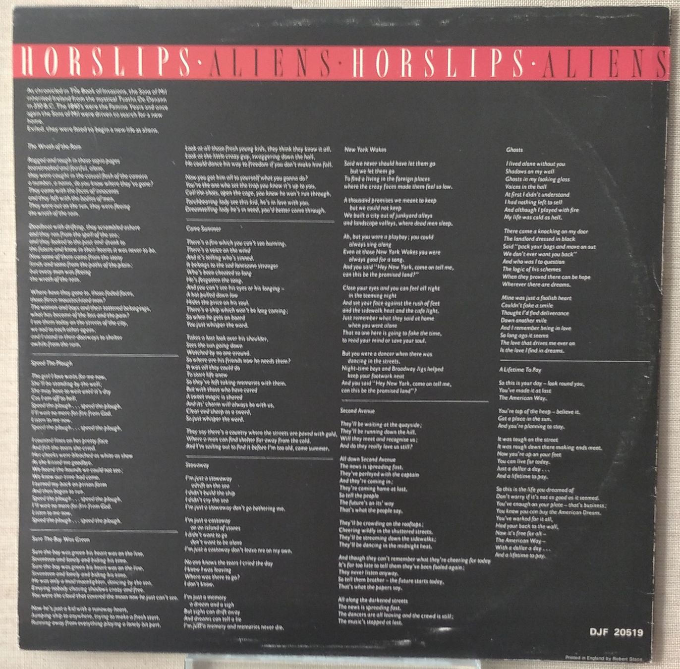 Dischi in vinile: Horslips – Aliens (LP) – Usato da Rubigen venduto da Honda750 1