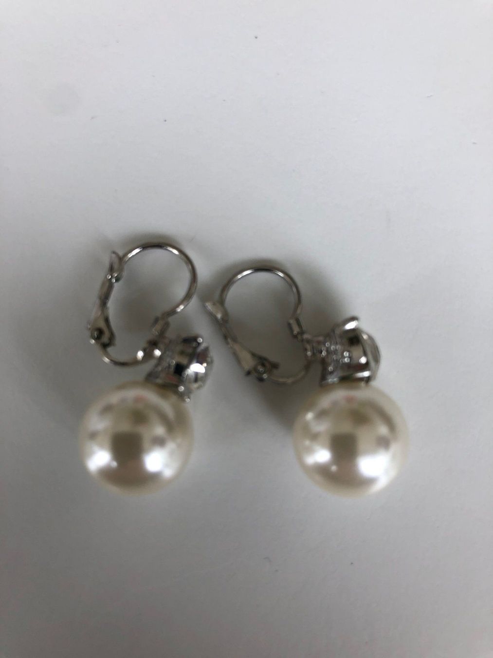 Perlen (unechte): ORECCHINI CON PERLE E STRASS – Gebraucht aus Davesco-Soragno von kappas