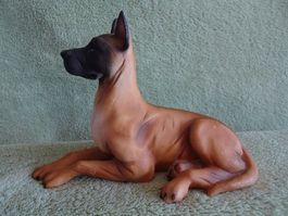 Tier-Figur HUND braun. Evtl. DOBERMANN,  20x13x10cm