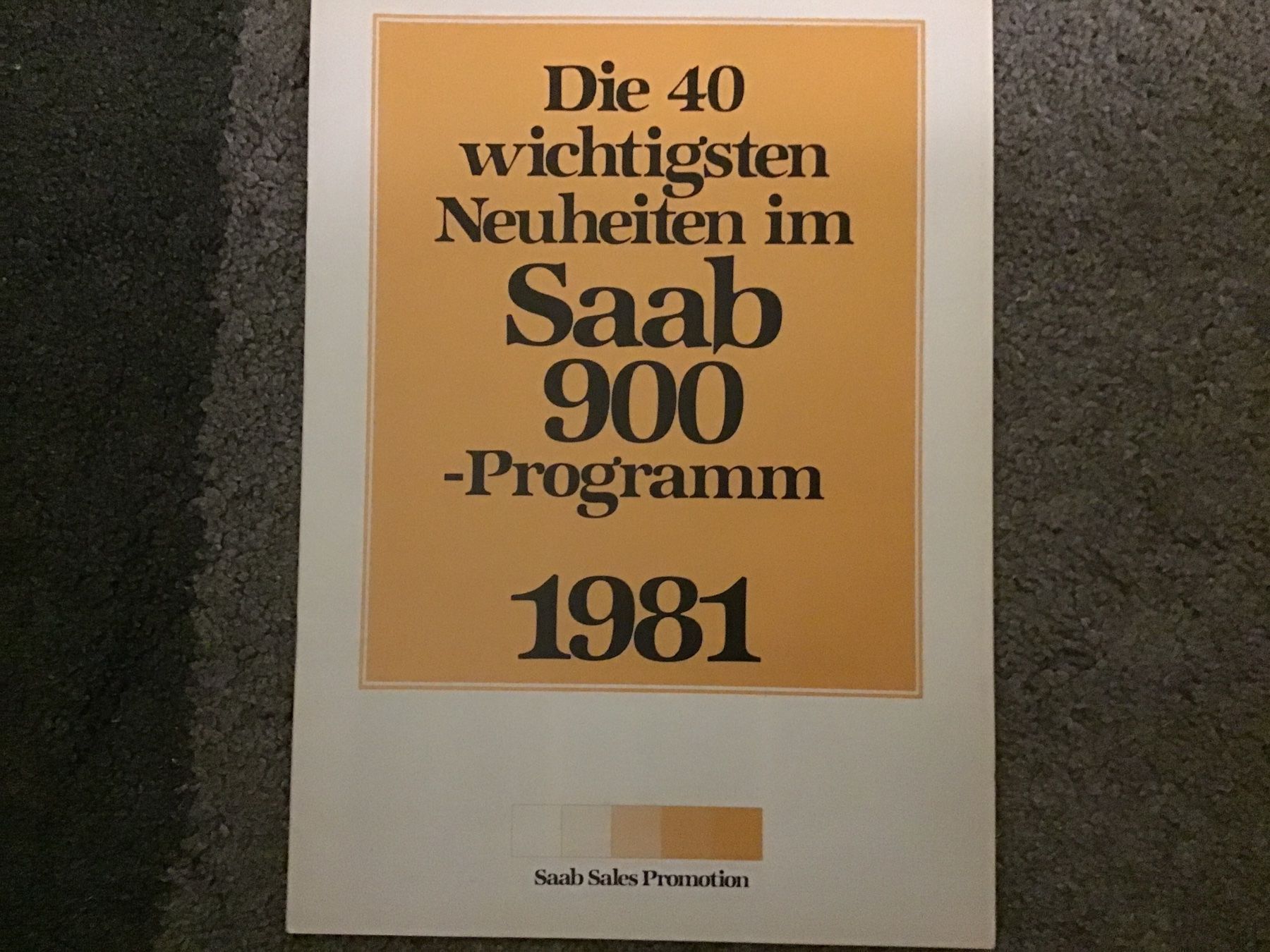 Saab Dokumente: Saab 900 Programm 1981 Verkaufsprospekt – Gebraucht aus Scherzingen von Starseller62