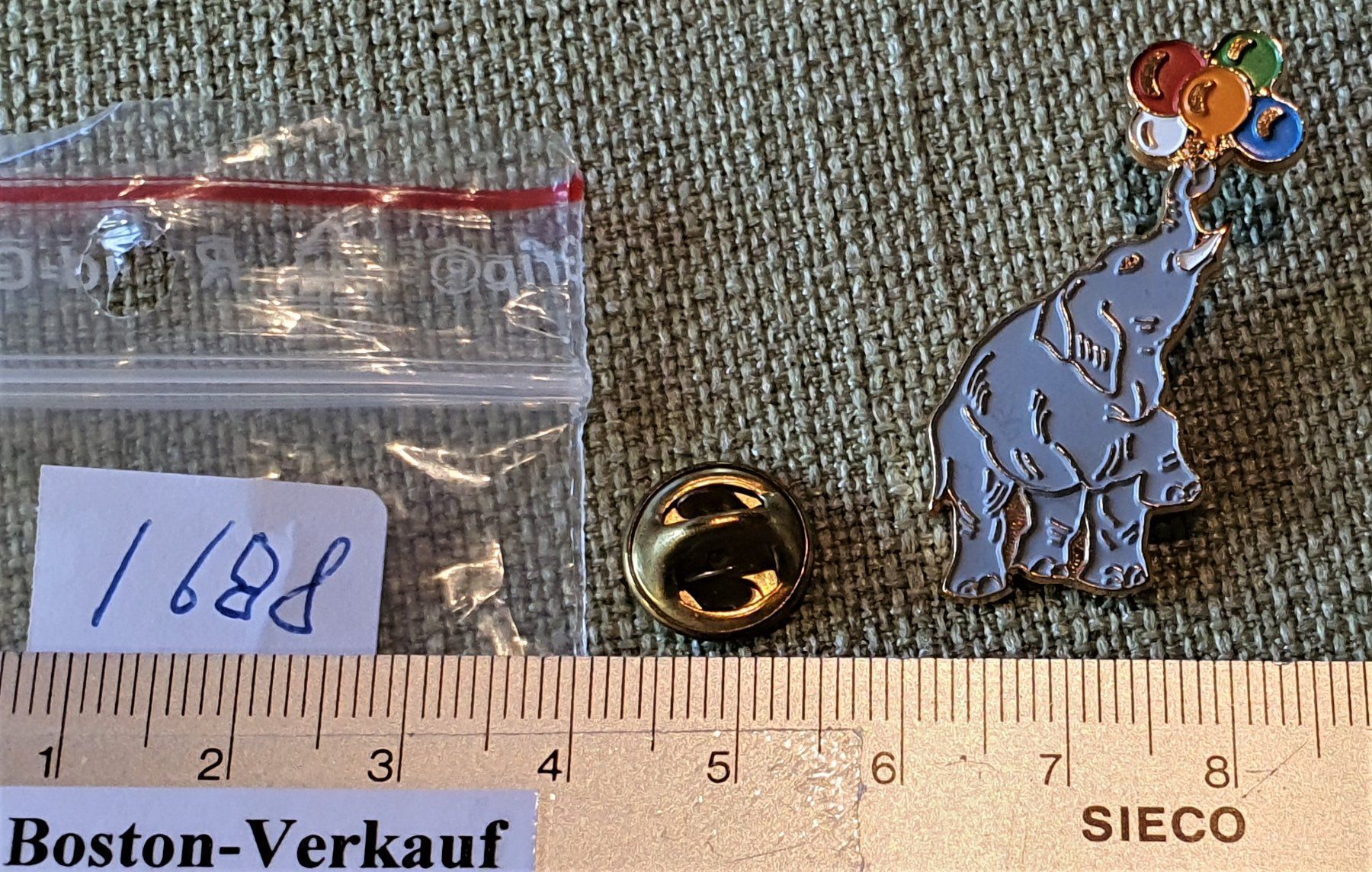 Plaketten & Abzeichen: I688 - Kunst Pin Simone Erni - Circus Elefant – Gebraucht aus Reinach BL von Boston-Verkauf 1