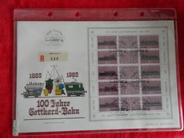 100 JAHRE GOTTHARD-BAHN 1882 - 1982 - ERSTTAGSKUVERT