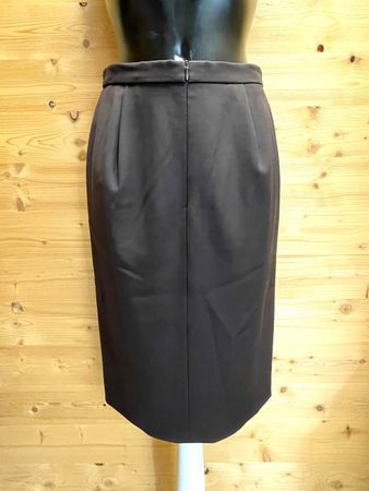 JIL SANDER Schurwollrock 100% Schurwolle Schokobraun Gr. 38
