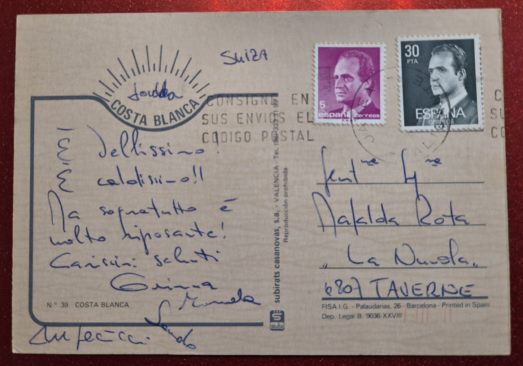 Ansichtskarten: Costa Blanca Vintage ca 70er-Jahre – Gebraucht aus Melchnau von Arthurius 1