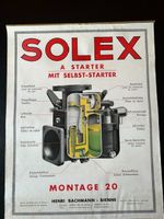 Solex Vergaser, Technische Zeichnung, Plakat, ca 1950