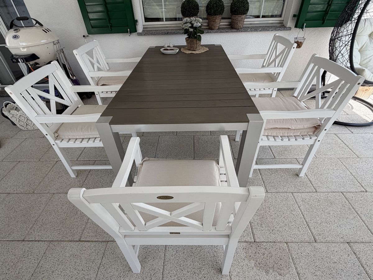Tables: Gartentisch inkl. 6 Stühlen – D'occasion à Beinwil (Freiamt) par Zpower