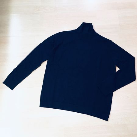 Max Mara Weekend Turtle Neck Pulli JUST Seide Mix marine M