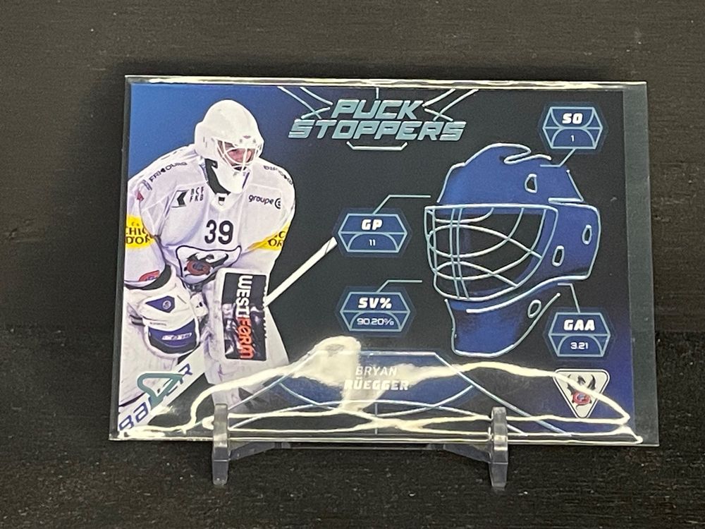 Bryan Rüegger Puck Stoppers Karte / HC F-Gottéron (Neu (gemäss ...