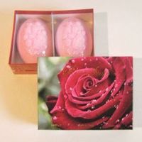 Coffret de 2 grands savons à la rose