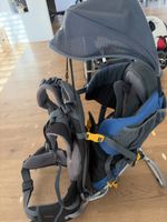 Deuter Kindertrage blau grau mit Sonnendach gepflegt