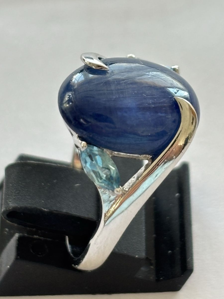 Ringe: Ring Silber 925 mit blauem Stein – Gebraucht aus Langnau am Albis von flusspflege 3