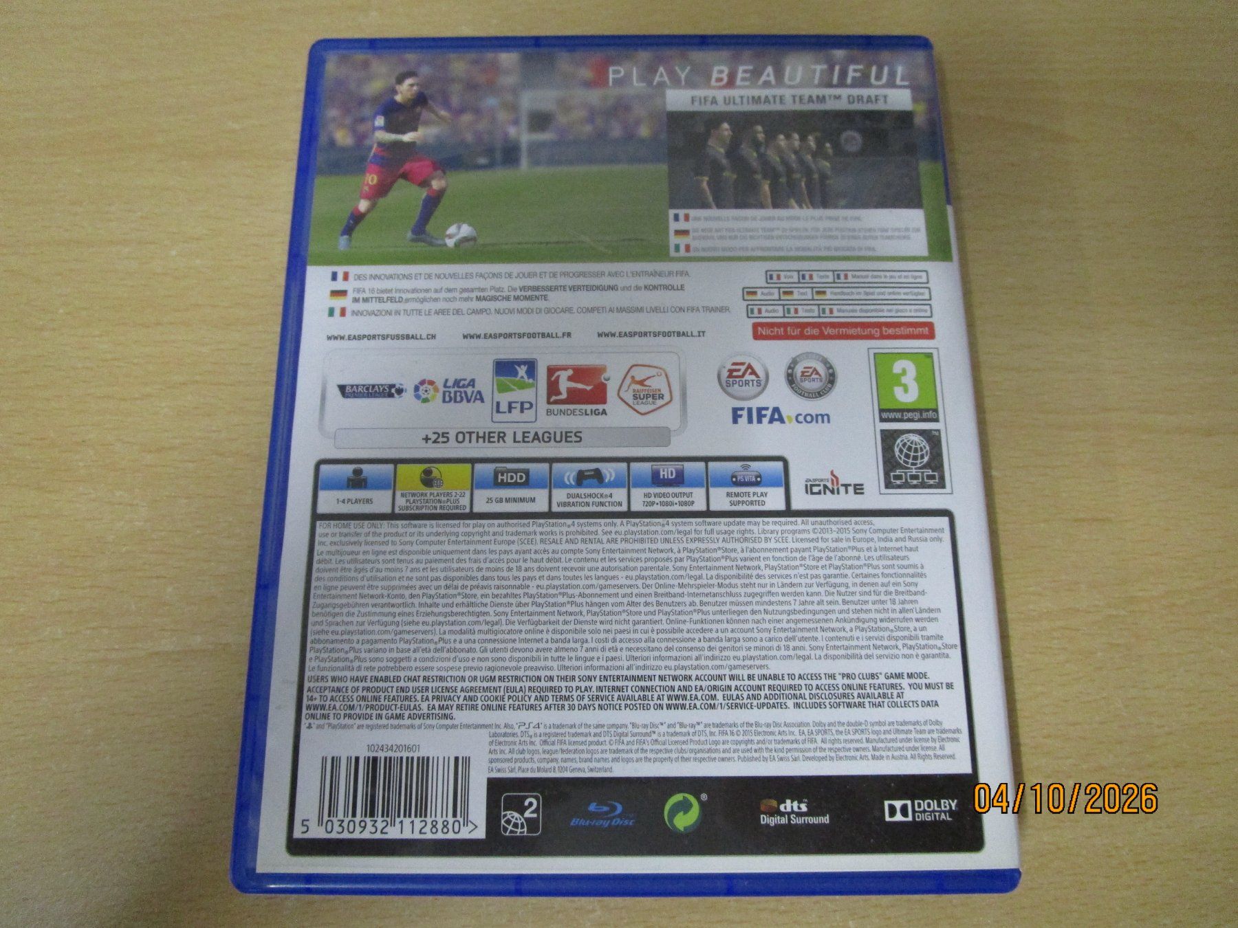 Sony Giochi: FIFA 16 Playstation 4 PS4 – Usato da Goldau venduto da agestuffer 1