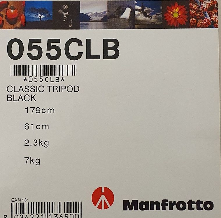 Manfrotto Treppiedi & Teste: Manfrotto MA 055CLB Classic Tripod black Aluminium – Nuovo e nell'imballaggio originale da Chur venduto da luckymike71 8