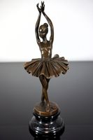 Sculpture Danseuse Classique Bronze Marbre Belle Décoration