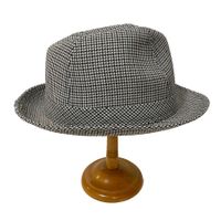 Hut Fedora 57 Pied-de-Poule Jacques Segal Paris VINTAGE 70s